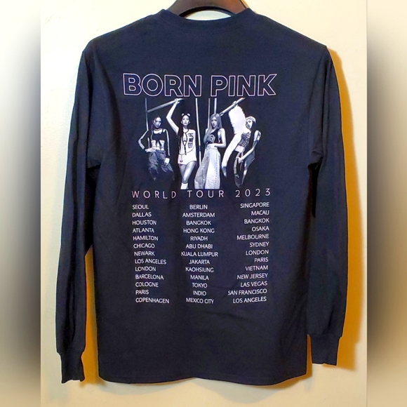 Blackpink Born Pink World Tour 2023 Concert Merch Long Sleeve T-Shirt Size Small - Picture 2 of 2